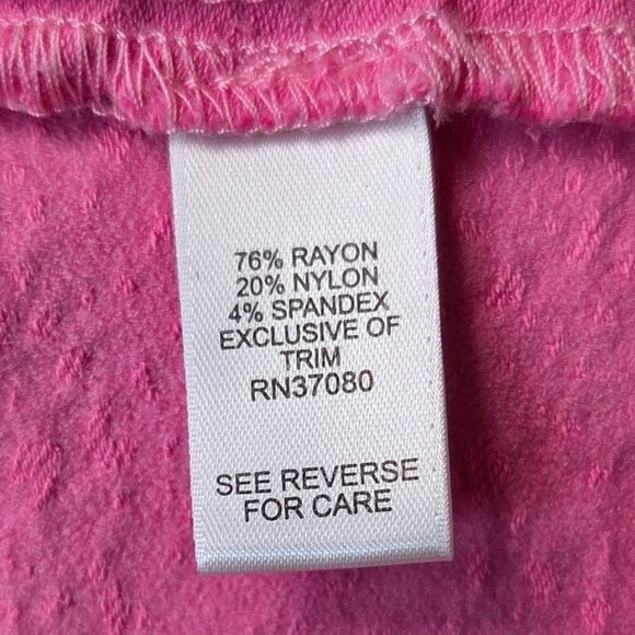 Versona Pink Woven Textured Preppy Mid Rise Casual Summer Shorts Women's Size 0 - Picture 6 of 7